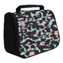 Blue And Pink Jaguar Dots Leopard Black And White Leopard Print Jaguar Dots Full Print Travel Pouch (Small) View2