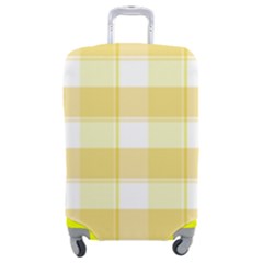 White And Yellow Plaids Luggage Cover (medium) by ConteMonfrey