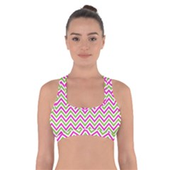 Mave,chevron,white,navi,purple Cross Back Sports Bra by nateshop