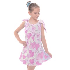 Valentine-background-hearts-bokeh Kids  Tie Up Tunic Dress by Zezheshop