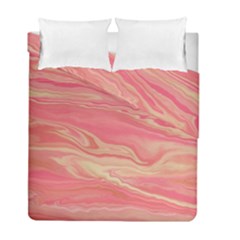 Illustration Graphic Pattern Texrure Pink Maeble Duvet Cover Double Side (full/ Double Size) by Wegoenart