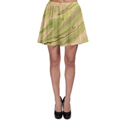 Green Pattern Texture Marble Skater Skirt by Wegoenart