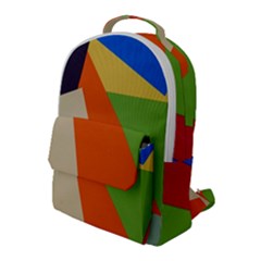 Illustration Colored Paper Abstract Background Flap Pocket Backpack (large) by Wegoenart