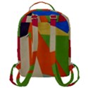 Illustration Colored Paper Abstract Background Flap Pocket Backpack (Large) View3