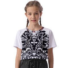 Im Fourth Dimension Black White 35 Kids  Basic Tee by imanmulyana