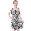 IM Fourth Dimension Black White 40 Kids  Cut Out Shoulders Chiffon Dress View1