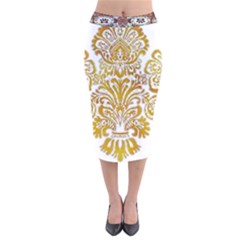 Im Fourth Dimension Colour 53 Velvet Midi Pencil Skirt by imanmulyana