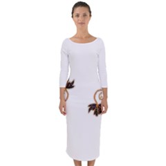 Im Fourth Dimension Colour 55 Quarter Sleeve Midi Bodycon Dress by imanmulyana