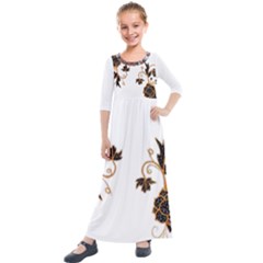 Im Fourth Dimension Colour 55 Kids  Quarter Sleeve Maxi Dress by imanmulyana