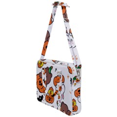 Illustration Pumpkin Bear Bat Bunny Chicken Cross Body Office Bag by Sudhe