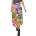 Illustration Cartoon Character Animal Cute Velour Split Maxi Skirt View1