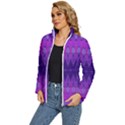 Illustration Purple Abstract Wallpaper Pattern Abstract Women s Puffer Bubble Jacket Coat View2