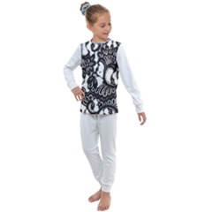 Im Fourth Dimension Black White 66 Kids  Long Sleeve Set  by imanmulyana