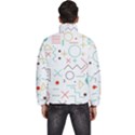 Mathematics Geometry Geometric Shape Euclidean Pattern Men s Puffer Bubble Jacket Coat View4