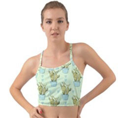 Background Pattern Green Cactus Flora Mini Tank Bikini Top by Amaryn4rt