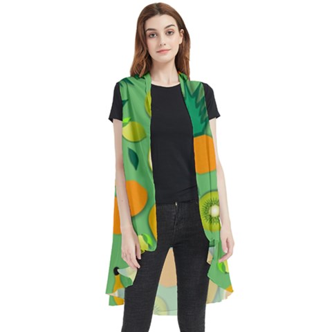 Fruit Tropical Pattern Design Art Sleeveless Chiffon Waistcoat Shirt by danenraven