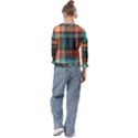 Plaid Tartan Checkered Tablecloth Kids  Cuff Sleeve Top View2