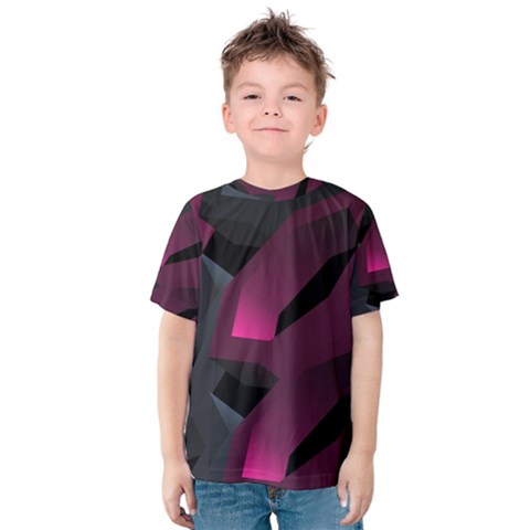 Hexagon Geometric Art Design Kids  Cotton Tee by danenraven