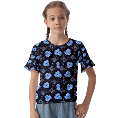 Illustration Pattern Design Home Kids  Cuff Sleeve Scrunch Bottom Tee by danenraven