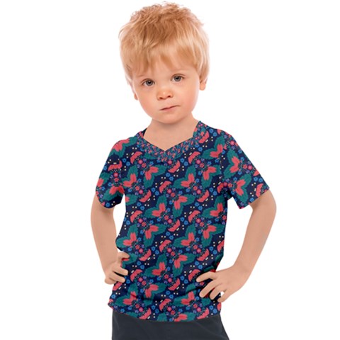 Illustration Tile Pattern Patchwork Kids  Sports Tee by danenraven