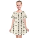 Black And Grey Arrows Kids  Smock Dress View1