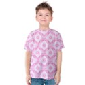 Illustration Background Pink Flower Abstract Pattern Kids  Cotton Tee View1