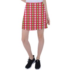 Illustration Festive Pattern Christmas Holiday Tennis Skirt by danenraven