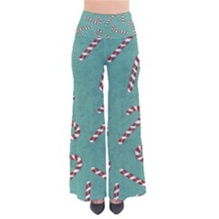 Christmas Candy Cane Background So Vintage Palazzo Pants by danenraven