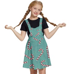 Christmas Candy Cane Background Kids  Apron Dress by danenraven