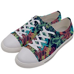 Sheets Tropical Picture Plant Pattern Women s Low Top Canvas Sneakers by Ravend