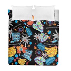 Design Print Pattern Colorful Duvet Cover Double Side (full/ Double Size) by Ravend