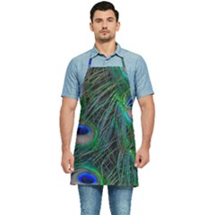 Beautiful Peacock Feathers Kitchen Apron by Ravend