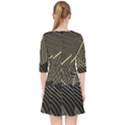 Leaves Nature Art Design Pattern Quarter Sleeve Pocket Dress View2