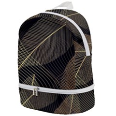 Leaves Nature Art Design Pattern Zip Bottom Backpack by Ravend