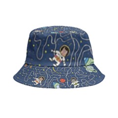 Illustration Cat Space Astronaut Rocket Maze Inside Out Bucket Hat by Ravend