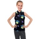 Illustration Cosmos Cosmo Rocket Spaceship -ufo Kids  Sleeveless Polo Tee View1