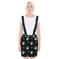 Illustration Cosmos Cosmo Rocket Spaceship Ufo Braces Suspender Skirt by danenraven