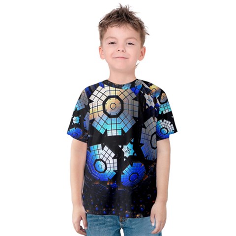 Illustration Tech Galaxy Robot Bot Science Kids  Cotton Tee by danenraven