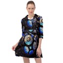 Illustration Tech Galaxy Robot Bot Science Mini Skater Shirt Dress View1