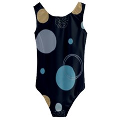 Circle Pattern Abstract Polka Dot Kids  Cut-out Back One Piece Swimsuit by danenraven