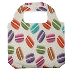 Macaron Macaroon Stylized Macaron Design Repetition Premium Foldable Grocery Recycle Bag by artworkshop
