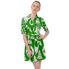 Green Card Christmas December4 Belted Shirt Dress by artworkshop