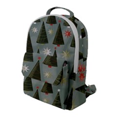 Christmas Trees Pattern Flap Pocket Backpack (large) by artworkshop