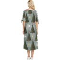 Christmas Trees Pattern Bow Sleeve Chiffon Midi Dress View4