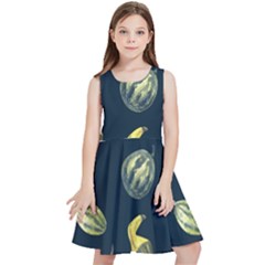 Vintage Vegetables Zucchini  Kids  Skater Dress by ConteMonfrey