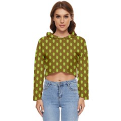 All The Green Apples  Women s Lightweight Cropped Hoodie by ConteMonfrey