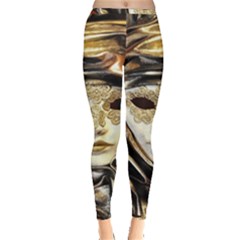 Artistic Venetian Mask Inside Out Leggings by ConteMonfrey