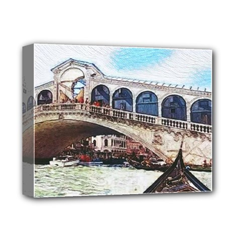 Lovely Gondola Ride - Venetian Bridge Deluxe Canvas 14  X 11  (stretched) by ConteMonfrey