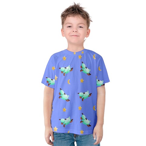 Seamless Pastel Wallpaper Animal Kids  Cotton Tee by danenraven