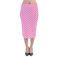 Polka Dot Dots Pattern Dot Velvet Midi Pencil Skirt by danenraven